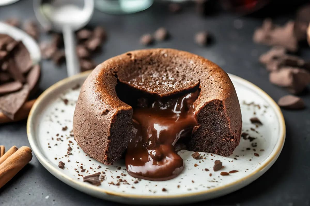 The Man Shake Chocolate Lava Cake with Chocolate Super Greens