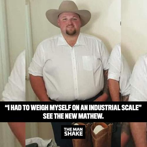 Mathews life changing transformation losing 76kg!