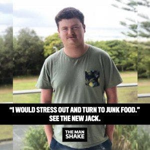 Jack was struggling to keep up with his mates, so he lost 20kg.