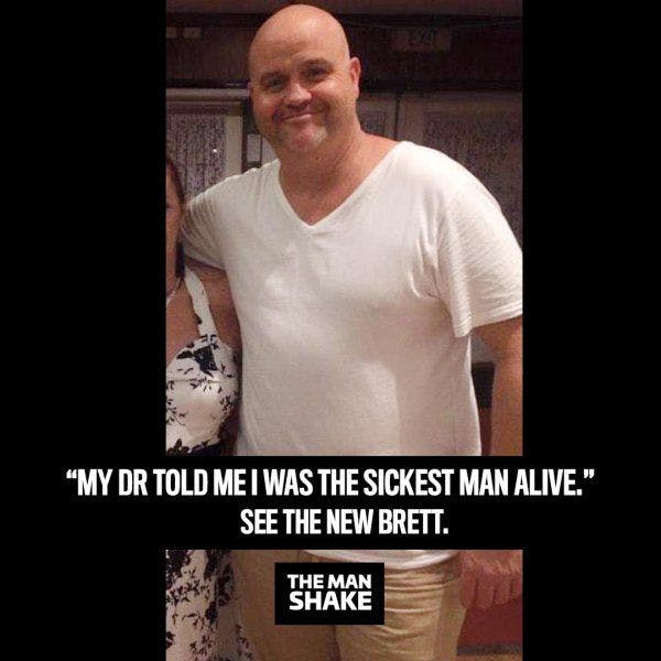 Brett went from his death bed to a new life after losing 53kg!