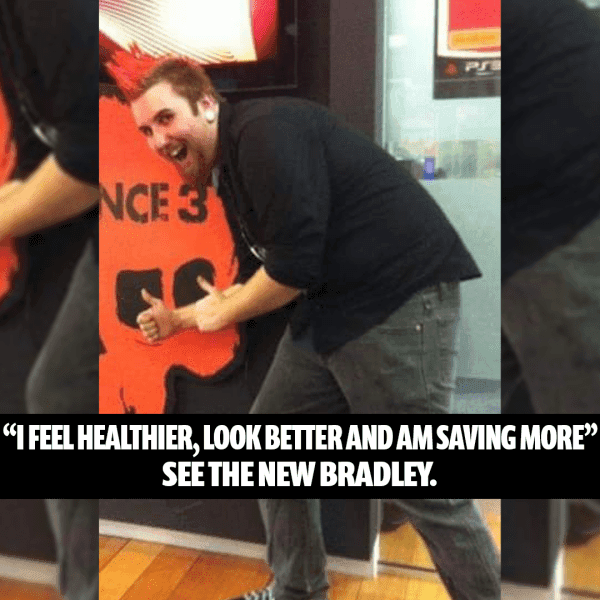 Bradley Took Control Of His Life After Dropping 35kg